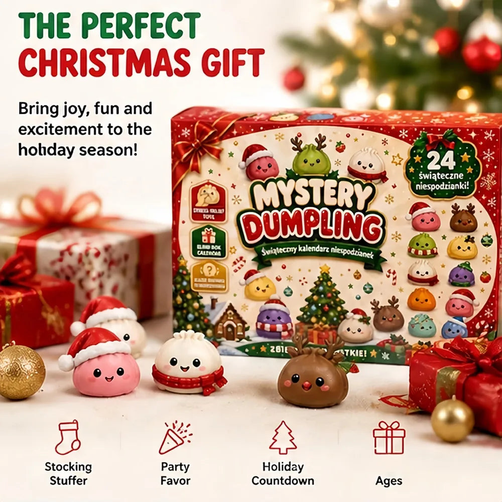 Pocket Pals Festive Dumpling Squishy Advent Calendar