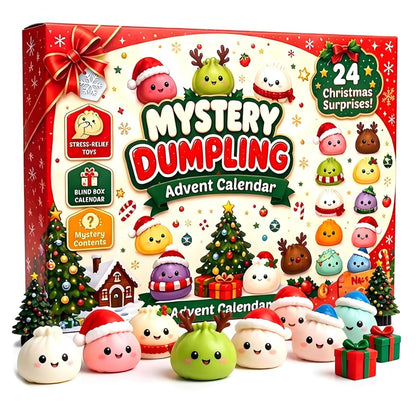 Pocket Pals Festive Dumpling Squishy Advent Calendar